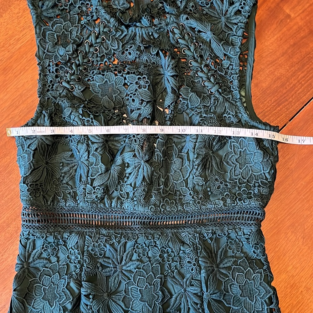 Bardot Green Sheath Midi Dress Mock Neck Sleeveless - Picture 15 of 16